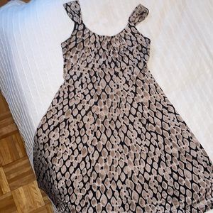 George | brown snake print Summer sleeveless Dress | size L